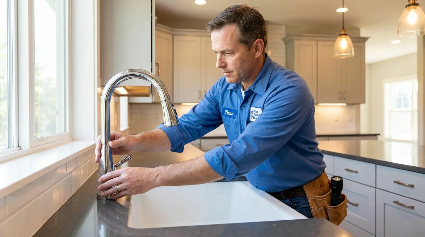 Kitchen faucet installation by Johns Plumbing LLC in Spooner