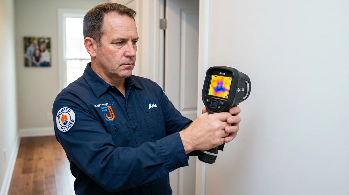 Thermal imaging leak detection by Johns Plumbing LLC in Spooner